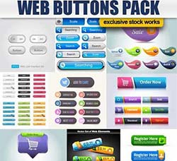 25套精美的网页按钮合集：Web Buttons Pack